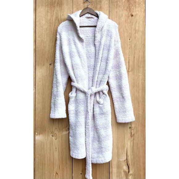 Barefoot Dreams Cozychic Belted Robe With Hood Sz 2 - Picture 1 of 5